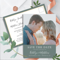Sage Green Typographie moderne Simple Mariage phot