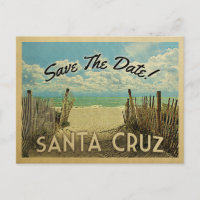 Santa Cruz Beach Vintage Save The Date