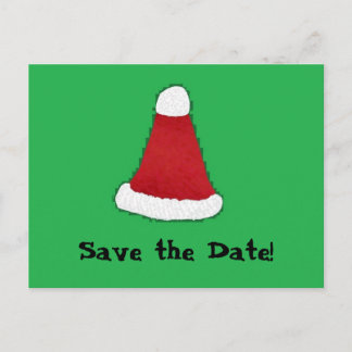 Carte Postale Faire-part Santa Hat, sauvez la date !