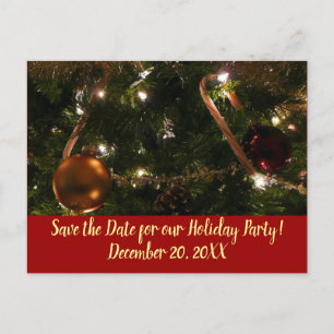 Carte Postale Faire-part Sapin de Noël III Enregistrez la date