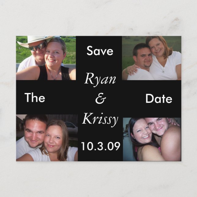 Carte Postale Faire-part Sauvegarder la date (Devant)