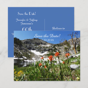 Carte Postale Faire-part Sauvegarder la date Annonce du 60e anniversaire