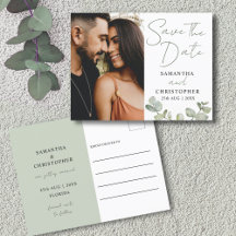 Sauvegarder la date de mariage à l'aquarelle verte