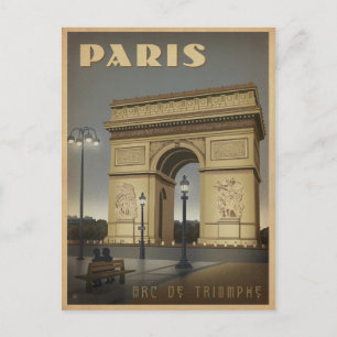 Carte Postale Faire-part Sauvegarder la date   Paris - Arc de Triomphe
