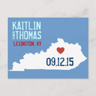 Carte Postale Faire-part Sauvegarder la date - Personnalisable - Kentucky