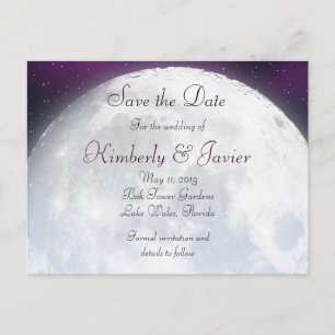 Carte Postale Faire-part Sauvegarder la date pour un mariage sur le thème d