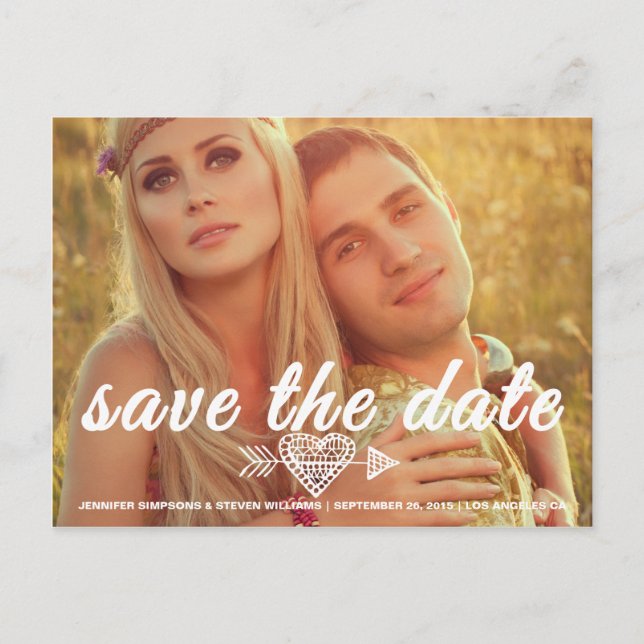 Carte Postale Faire-part Sauvegarder notre date | ANNONCE DE SAUVEGARDE DE  (Devant)