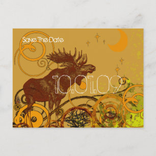 Carte Postale Faire-part Sauver la date - Vieux orignal