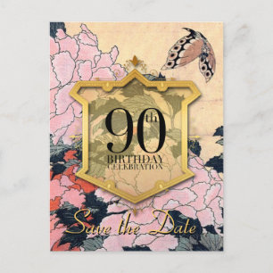 Carte Postale Faire-part Sauvez la date 90e anniversaire de mariage des pap