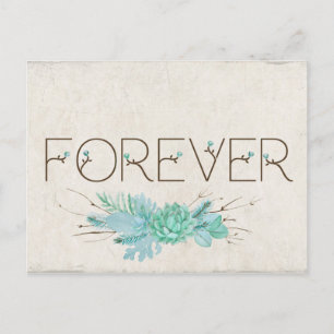 Carte Postale Faire-part Sauvez la date pour toujours pour le mariage