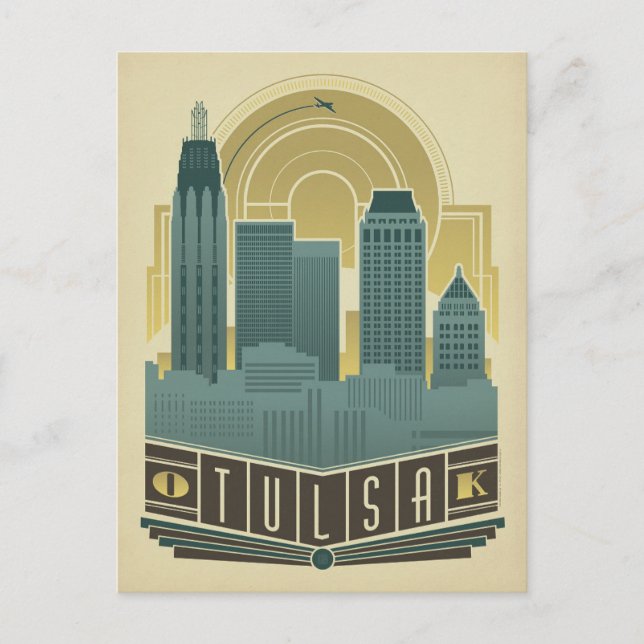 Carte Postale Faire-part Sauvez la date | Tulsa, OK (Devant)