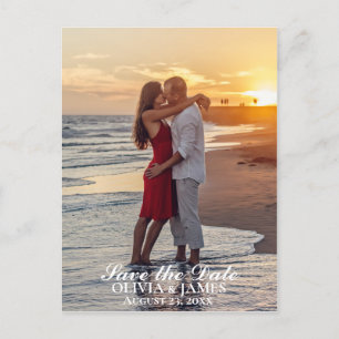 Carte Postale Faire-part Sauvez la photo de mariage de date