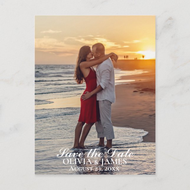 Carte Postale Faire-part Sauvez la photo de mariage de date (Devant)