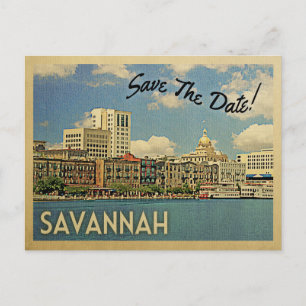Carte Postale Faire-part Savannah Enregistrer La Date Géorgie