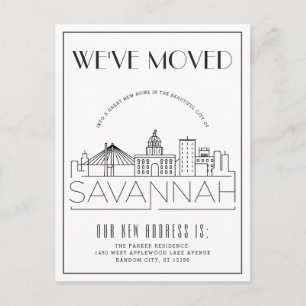 Carte Postale Faire-part Savannah Modern Deco   Changement d'adresse