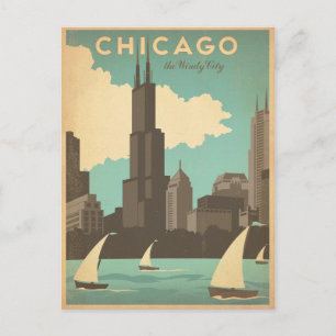 Carte Postale Faire-part Save the date   Chicago, IL - Windy City