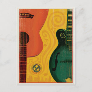 Carte Postale Faire-part Save the date   Nashville, TN - Guitare mandoline