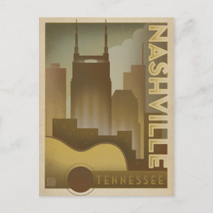 Carte Postale Faire-part Save the date   Nashville, TN - Skyline de guitare