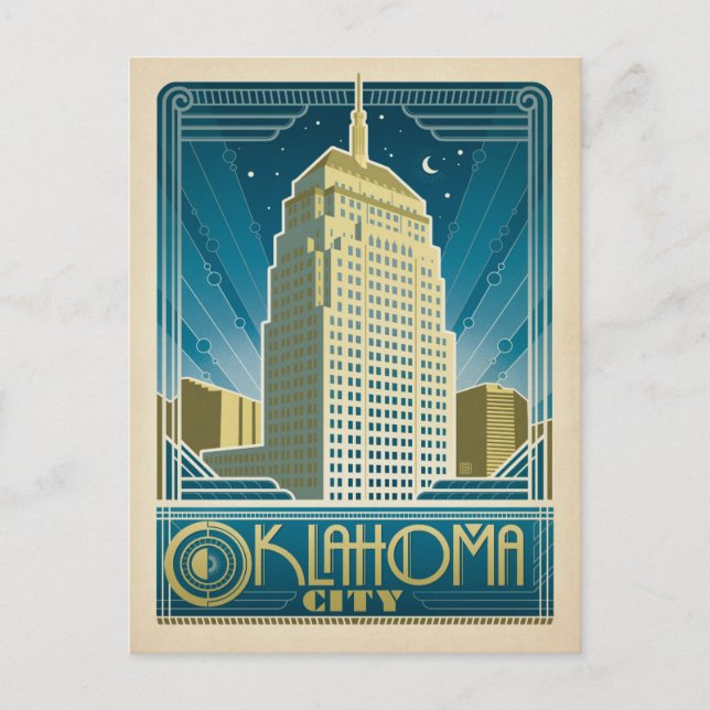 Carte Postale Faire-part Save the date | Oklahoma City, OK (Devant)