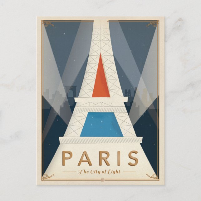 Carte Postale Faire-part Save the date | Paris - La Ville Lumière (Devant)