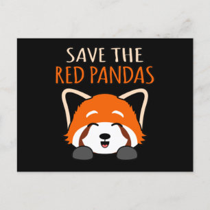 Carte Postale Faire-part Save The Red Pandas Cute Pet Animal Panda Lover Gr