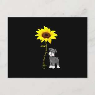 Carte Postale Faire-part Schnauzer Est Mon Soleil Tournesol Schnauzer Maman