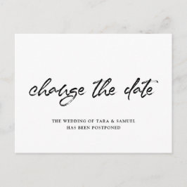Carte Postale Faire-part Script de pinceau moderne Mariage simple Modifier