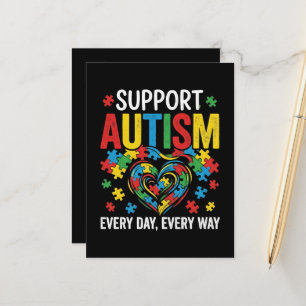 Carte Postale Faire-part Sensibilisation à l'autisme
