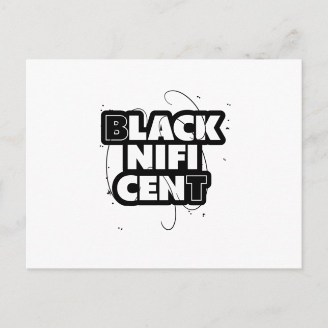 Carte Postale Faire-part Signification Blacknificent Fierté Noire Histoire  (Devant)