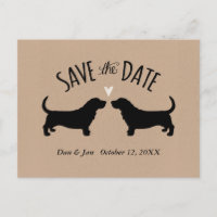 Silhouettes de Basset Hound Mariage Économisez la 
