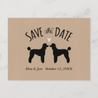 Silhouettes de caniche standard Mariage Enregistre