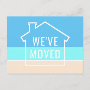 Carte Postale Faire-part Simple Beach House Modern New Home Adresse Moving