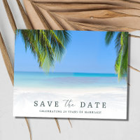 Simple Beach Vow Renewal Enregistrer la date