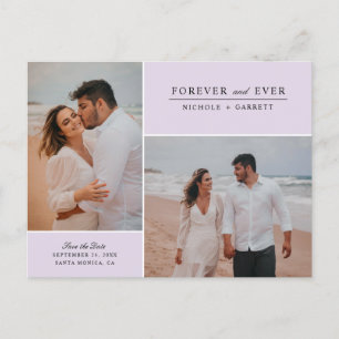 Carte Postale Faire-part Simple Forever Two Photo Enregistrer la date Lil