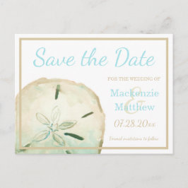 Carte Postale Faire-part Simple thème de plage Save the Date
