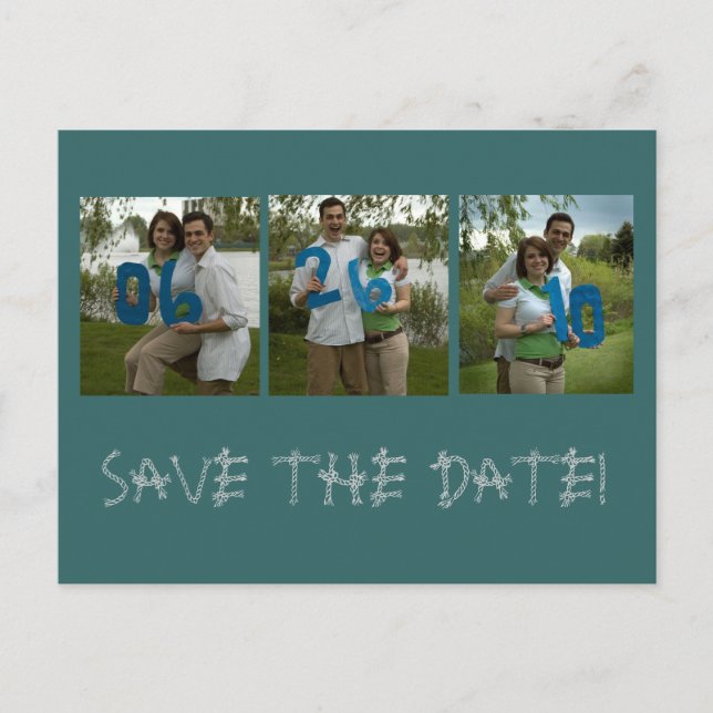 Carte Postale Faire-part six, vingt-six, dix, SAUVEGARDEZ LA DATE ! (Devant)