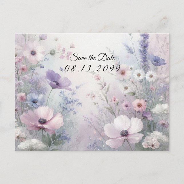 Carte Postale Faire-part Soft Fleur sauvage Meadow Daydream (Devant)
