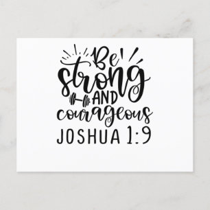Carte Postale Faire-part Soyez Fort Et Courageux Joshua 1 9