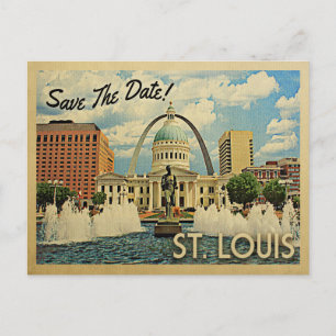 Carte Postale Faire-part St Louis Enregistrer La Date Missouri Saint Louis