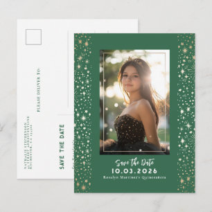 Carte Postale Faire-part Stars Celestial QUINCEANERA Enregistrer La Date Ph