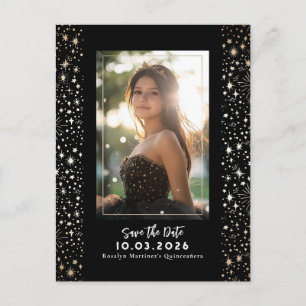 Carte Postale Faire-part Stars Celestial QUINCEANERA Enregistrer La Date Ph