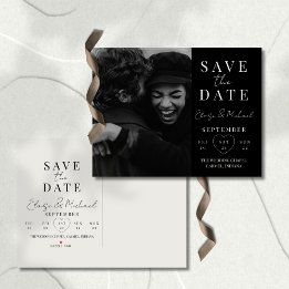 Carte Postale Faire-part Stylish Calendar Photo Wedding Save The Date