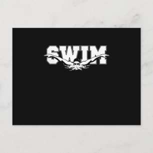 Carte Postale Faire-part Swim Swimmers Compétition Nage Don d'Athlétisme