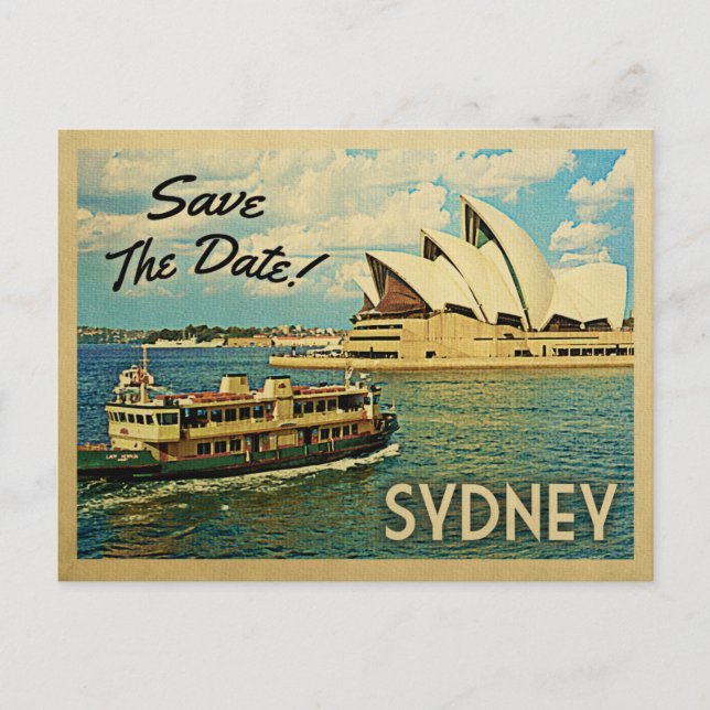 Carte Postale Faire-part Sydney Sauver La Date Australie (Devant)