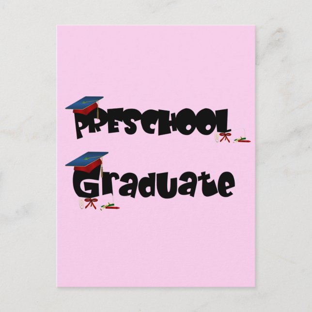 Carte Postale Faire-part T-shirts et cadeaux d'études préscolaires (Devant)