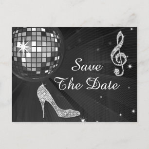 Carte Postale Faire-part Talons Aiguilles Brillants 70e Anniversaire Save T