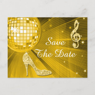 Carte Postale Faire-part Talons Aiguilles Pailletés 50e Anniversaire Save T