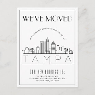 Carte Postale Faire-part Tampa, Floride Moderne Deco   Changement d'Adresse