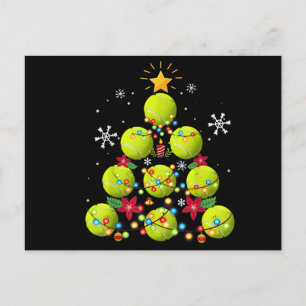 Carte Postale Faire-part tennis Noël cadeaux d'arbre