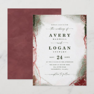 Carte Postale Faire-part Terra Rosa Abstraite Ethérée